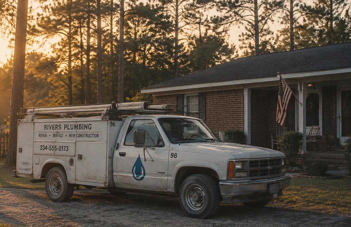 The original Rivers Plumbing service truck from the mid-nineties